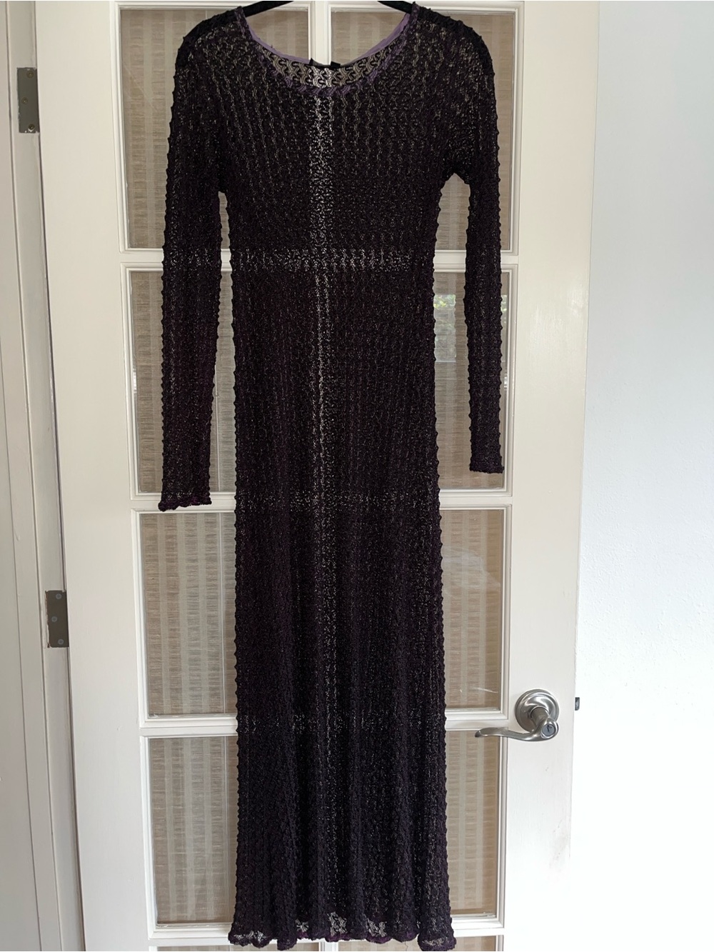 Betsey Johnson purple net maxi dress